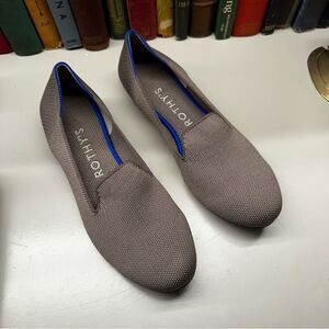 Rothy's Taupe Flats with Blue Accent